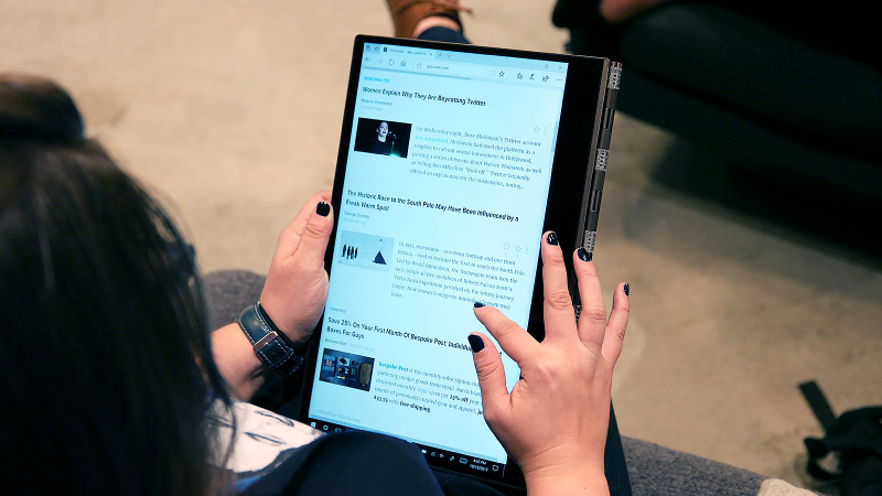 A quick flip and the Yoga 920 turns into a great web browsing device.
